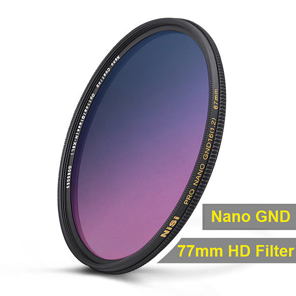 NiSi 77mm Nano Coating Graduated Neutral Density Filter GND16 1.2 - 12grayclouds