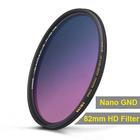 NiSi 82mm Nano Coating Graduated Neutral Density Filter GND16 1.2 - 12grayclouds